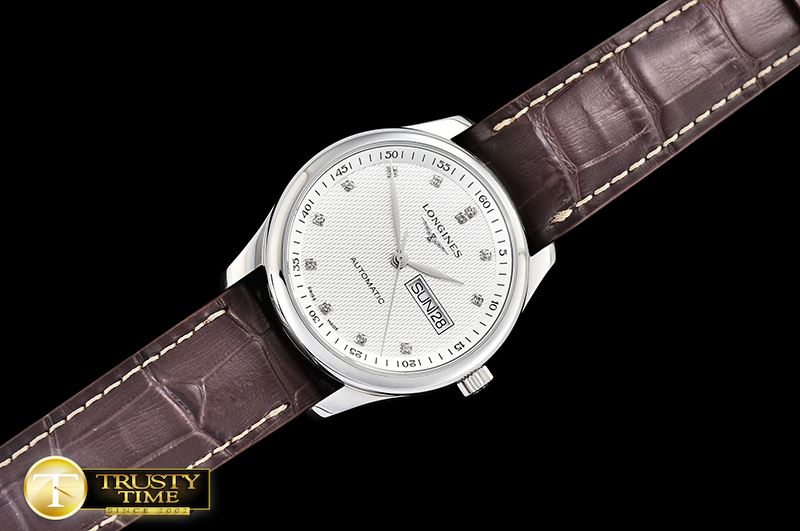론진 Master Collection DayDate SS/LE LGF White/Diams A2836 -LON017D