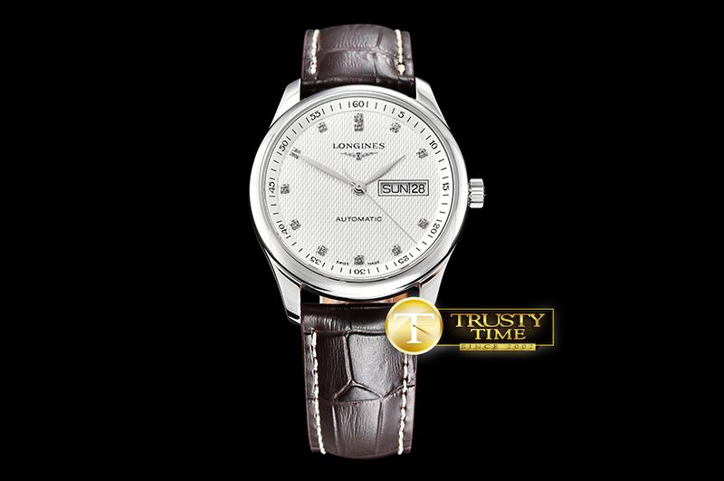 론진 Master Collection DayDate SS/LE LGF White/Diams A2836 -LON017D