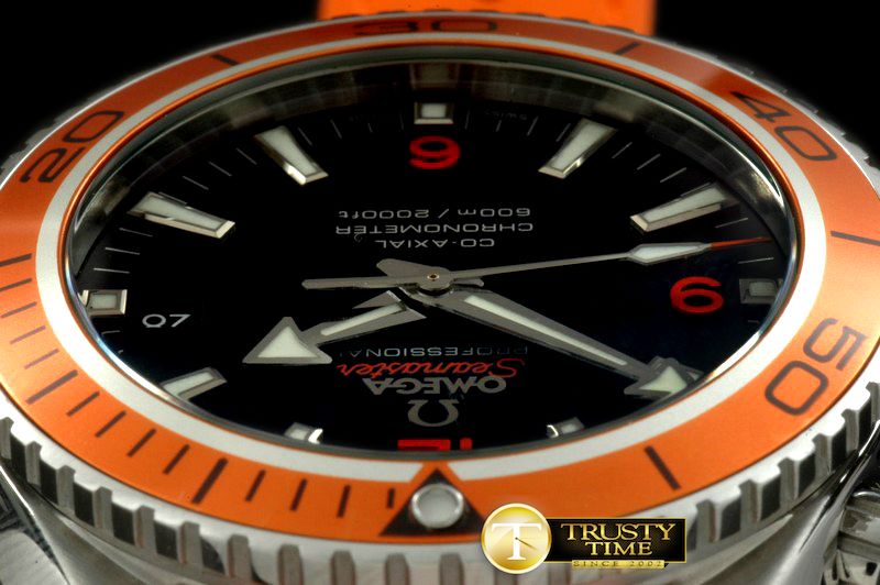 오메가 POcean Ceramic SS/RU Orange Swiss 2824 -OMG0270