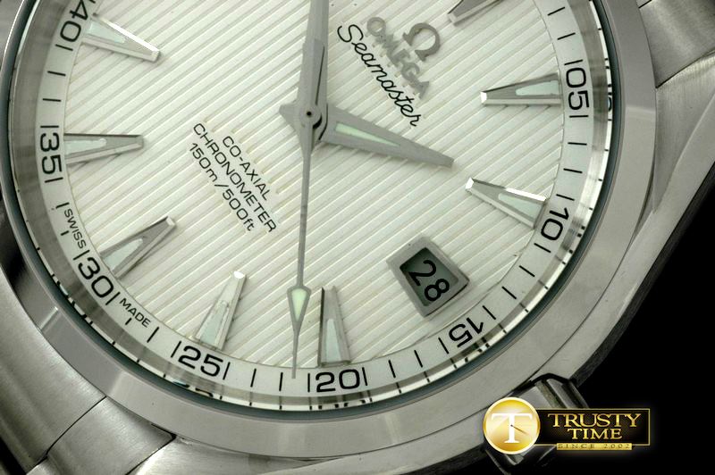 오메가 Aqua Terra Auto SS/SS White Swiss 2836 -OMG0273B