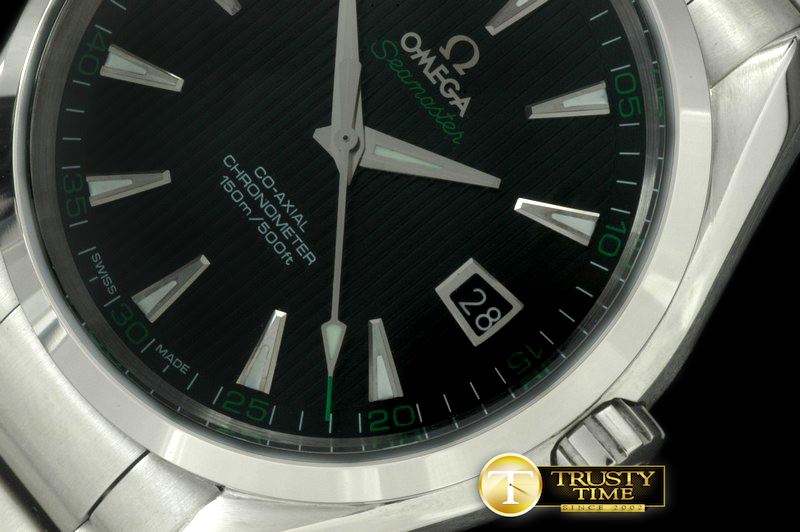 오메가 Aqua Terra Auto SS/SS Black Swiss 2836 -OMG0273C