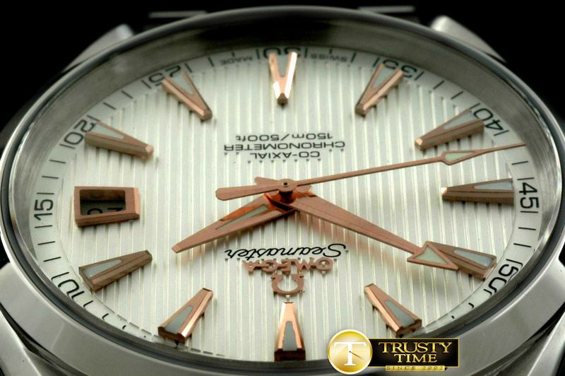 오메가 Aqua Terra Auto SS/SS White/RG Swiss 2836 -OMG0277B