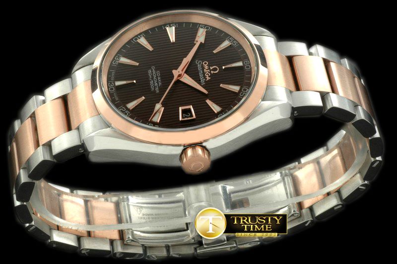 오메가 Aqua Terra Auto SS/RG Brown Swiss 2836 -OMG0278C