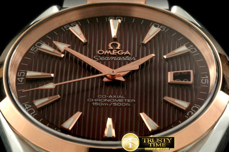 오메가 Aqua Terra Auto SS/RG Brown Swiss 2836 -OMG0278C