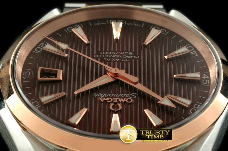 오메가 Aqua Terra Auto SS/RG Brown Swiss 2836 -OMG0278C