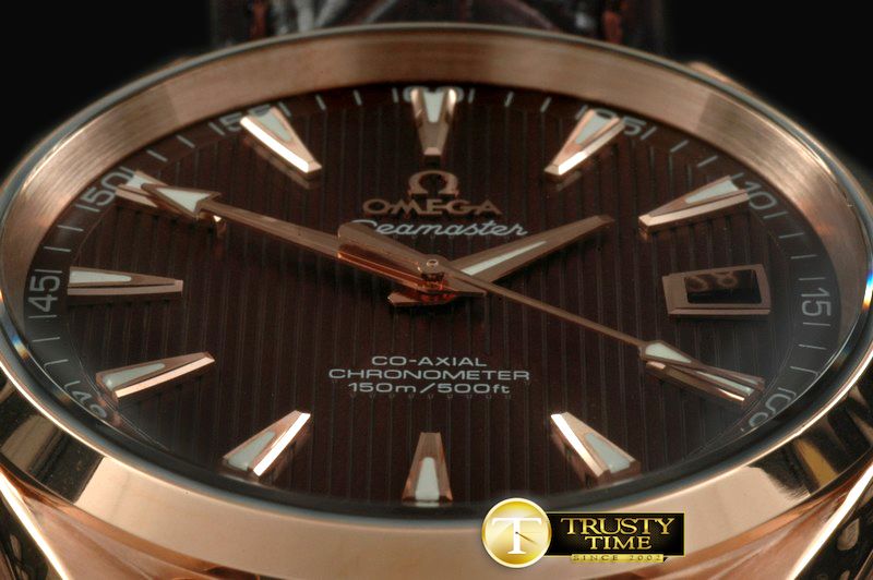 오메가 Aqua Terra Auto RG/LE Brown Swiss 2836 -OMG0281C