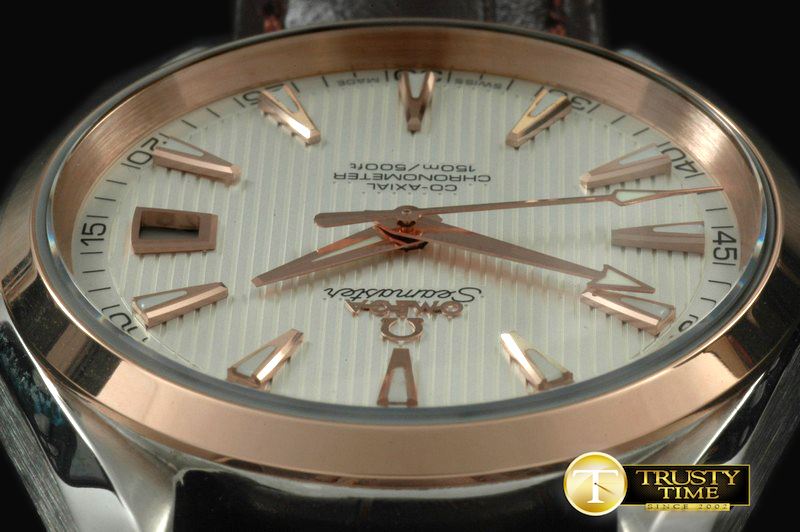 오메가 Aqua Terra Auto SS/RG/LE White Swiss 2836 -OMG0282C