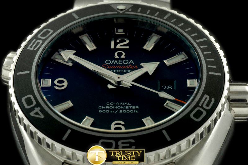 오메가 POcean Ceramic SS/SS Black Swiss Eta 28242 -OMG0301A