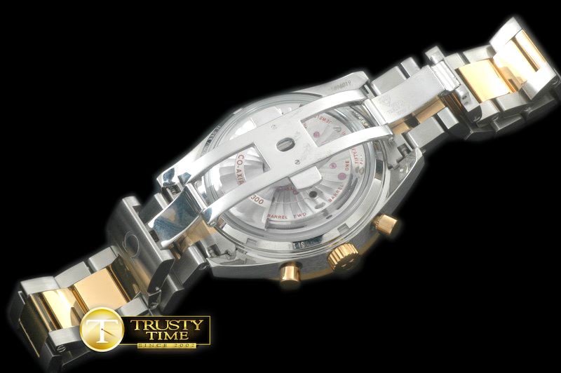오메가 Speedmaster Moon Watch SS/YG White Stick A7750 -OMG0376A