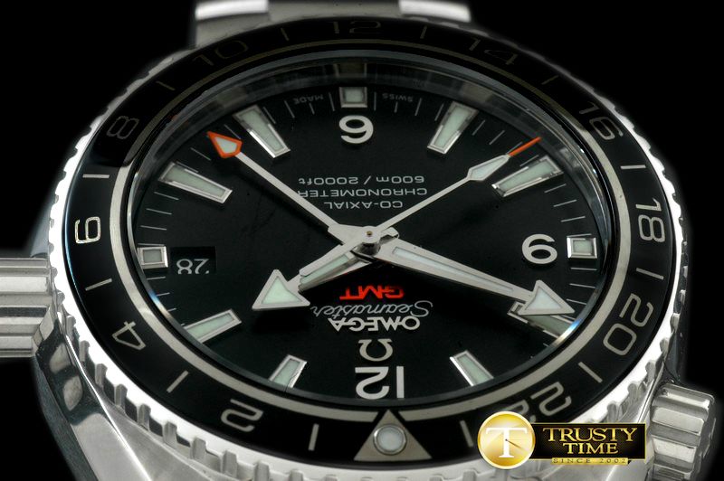 오메가 POcean GMT Ceramic Black SS/SS M8205 -OMG0390
