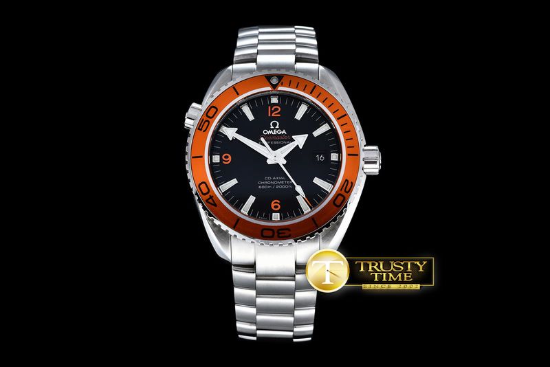 오메가 Planet Ocean 42mm Blk/Or SS/SS Noob Asia 2824 Mod 850 -OMG0443A