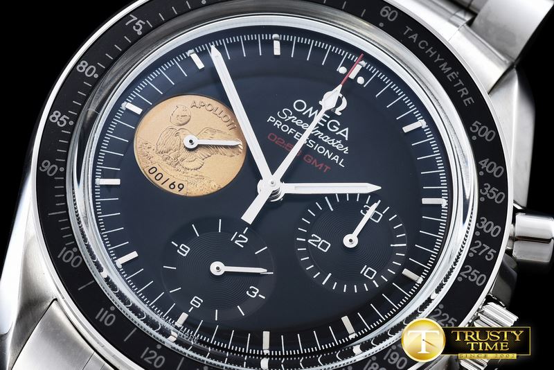 오메가 Apollo 11 Speedmaster SS/SS Black Asia Venus 75 -OMG0452A