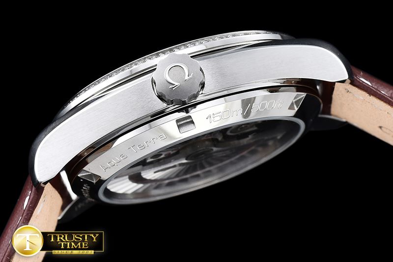 오메가 Aqua Terra 38mm SS/LE Wht MOP Diam Bez JHF A2836 Mod8 -OMG0462F