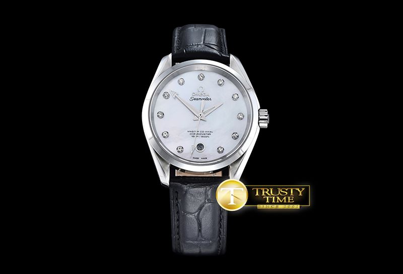 오메가 Aqua Terra 38mm SS/LE Wht MOP JHF A2836 Mod8501 -OMG0462G