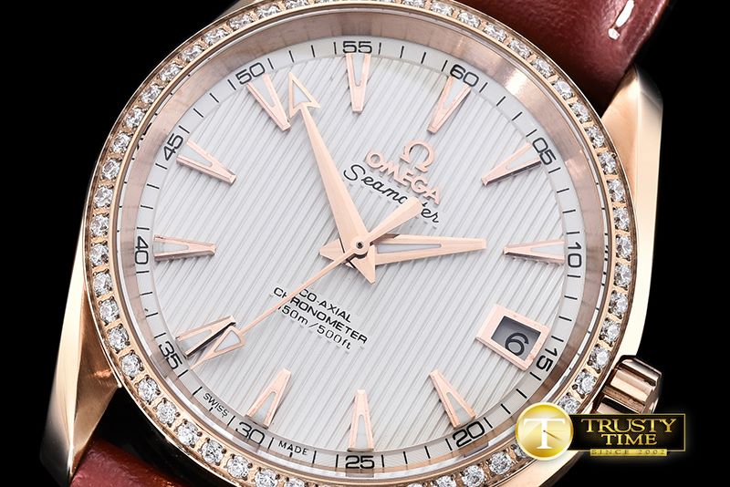 오메가 Aqua Terra 38mm RG/LE2 White Diam A2836 Mod8500 JHF -OMG0464K