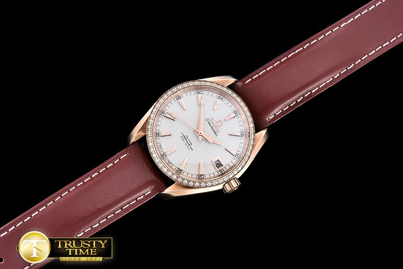 오메가 Aqua Terra 38mm RG/LE2 White Diam A2836 Mod8500 JHF -OMG0464K
