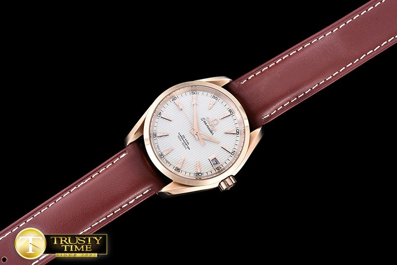 오메가 Aqua Terra 38mm RG/LE2 White A2836 Mod8500 JHF -OMG0464L