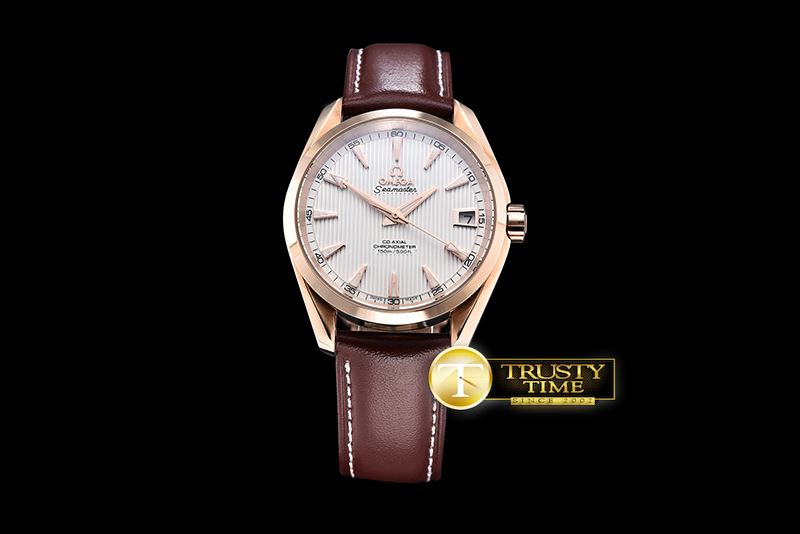오메가 Aqua Terra 38mm RG/LE2 White A2836 Mod8500 JHF -OMG0464L