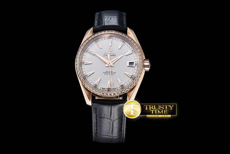 오메가 Aqua Terra 38mm RG/LE2 White Diam A2836 Mod8500 JHF -OMG0464M