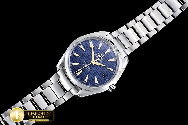 오메가 Aqua Terra SS/SS Blue/Gold V6F MY8205 Mod8500 -OMG0474