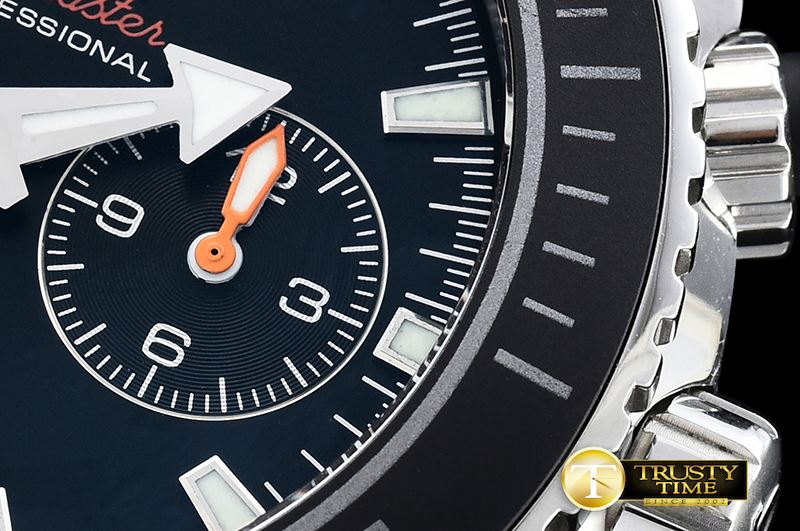 오메가 Planet Ocean 45mm Chrono SS/RU Black BP A7750 Mod9300 -OMG0475B