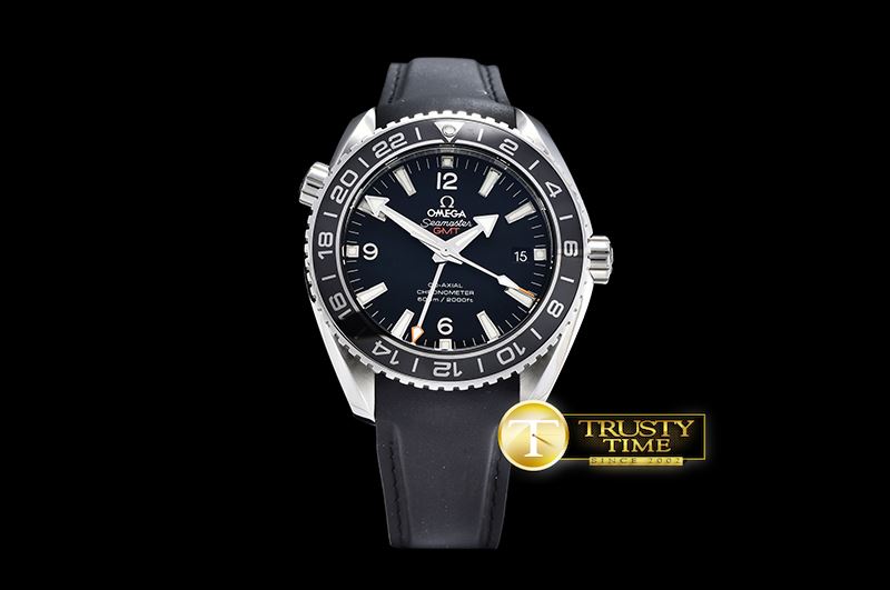 오메가 Basel 2016 POcean GMT SS/RU Black BP A2836 Mod8605 -OMG0478F