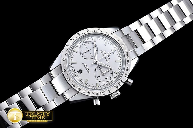 오메가 SpeedMaster '57 SS/SS White JHF Asia 7750 Mod 9300 -OMG0495C