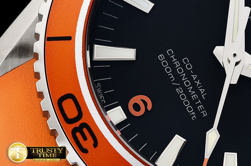 오메가 Planet Ocean 45mm Met Bez SS/RU Orange JHF A2836 Mod -OMG0530E