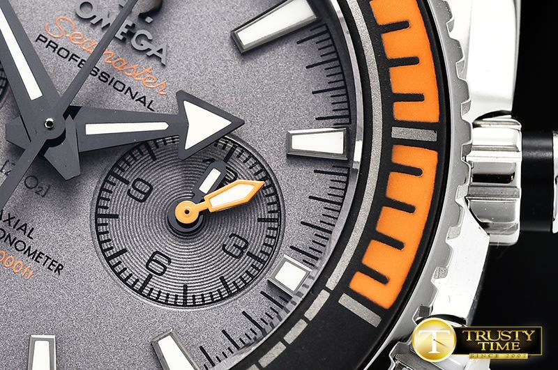 오메가 POcean Chrono Blk/Org SS/NY Grey JHF V3 A7750 Mod9900 -OMG0538A