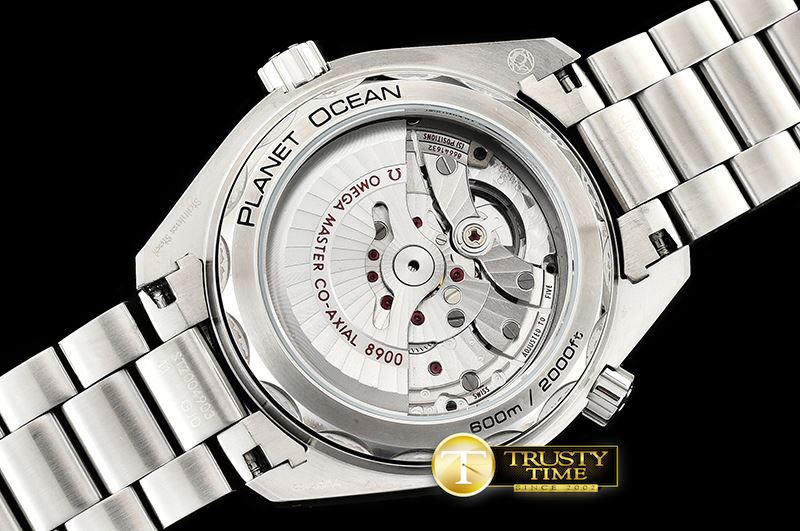 오메가 Planet Ocean 43.5mm SS/SS Black/Org OMF Asia 2836 Mod -OMG0570D