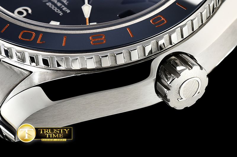 오메가 Planet Ocean 43.5mm GMT SS/SS Blue VSF Asia 8605 -OMG0571B
