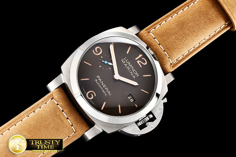 파네라이 PAM1351 Lum. Marina 3 Days TI/LE Brown ZF P9010 Mod -PN1351TLE