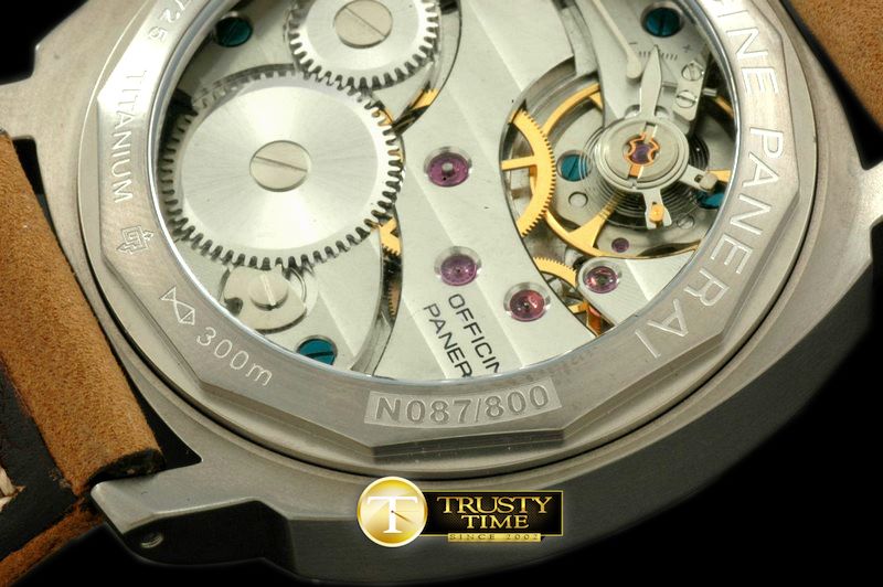 파네라이 Pam 177 N TI/LE Black Asia 6497 -PN177NLE1
