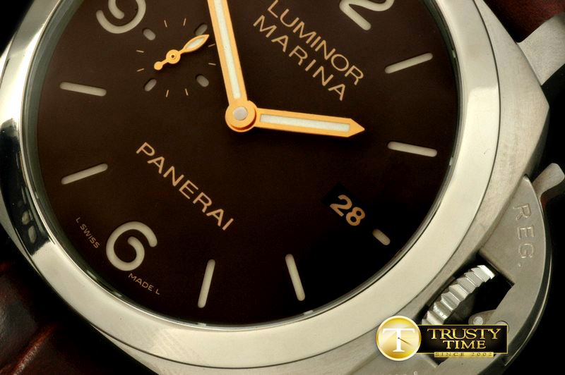 파네라이 UV Pam 351M 1950 3 days Auto TI/LE Brown ST2555 -PN351MLE1