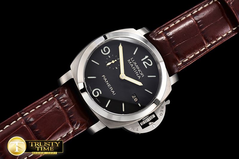 파네라이 PAM351 Q Lum. Marina 3 Days TI/LE Brown VSF P9000 Mod -PN351QLE1