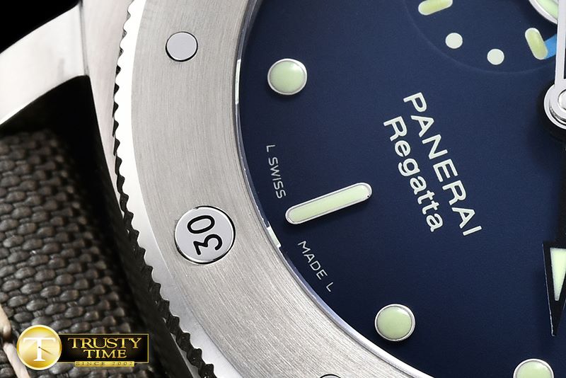 파네라이 PAM371 Regatta GMT TI/LE Blk 7750/P9001 V6 -PN371NLE1