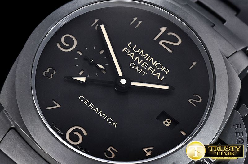 파네라이 PAM438 Lum. Tuttonero 1950 GMT CR/CR Blk VSF V2 P9001 -PN438OCE1