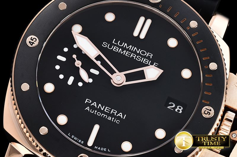 파네라이 PAM684 Lum Sub 1950 3 Day 42mm RG/RU Blk XF A23J Mod -PN684RU1