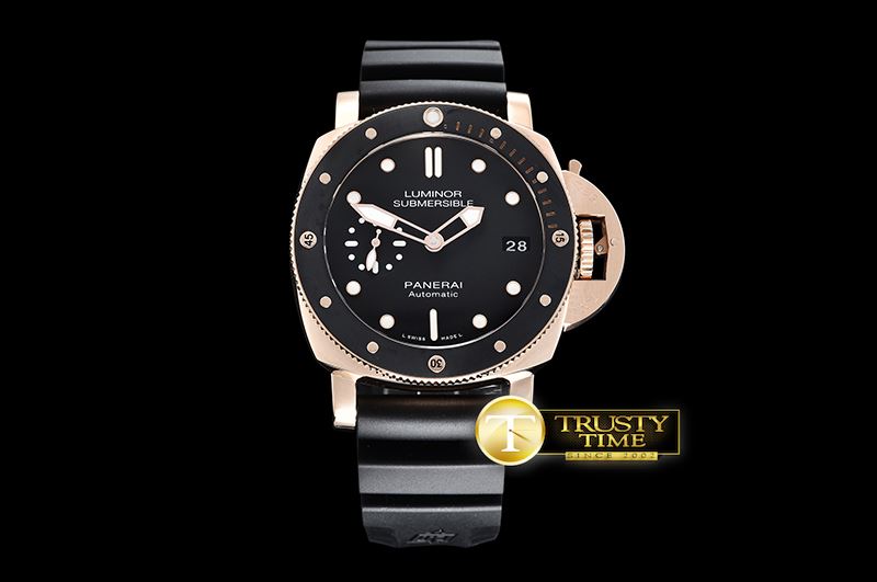 파네라이 PAM684 Lum Sub 1950 3 Day 42mm RG/RU Blk XF A23J Mod -PN684RU1