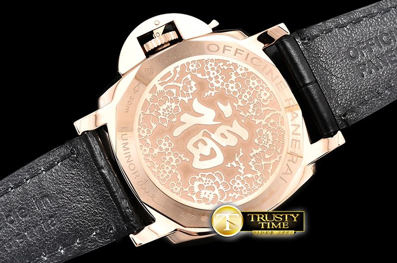 파네라이 PAM908 FU Luminor Due RG/LE Black/Num VSF Asia XXXIV -PN908LE