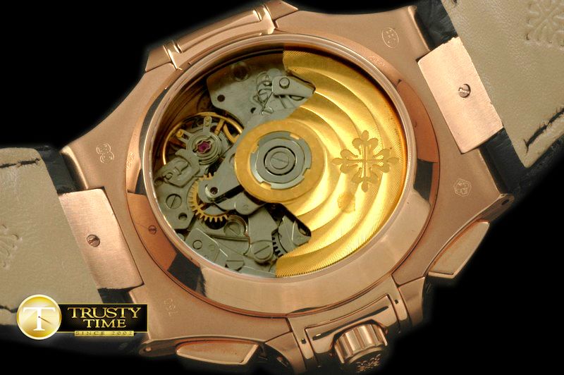 파텍필립 5980 Nautilis Chrono RG/LE Black A7750 -PP0147B