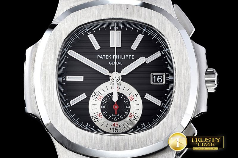 파텍필립 5980 Nautilis Chrono SS/LE Black BP A7750 -PP0201A