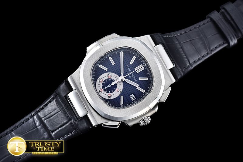 파텍필립 5980 Nautilis Chrono SS/LE Blue BP A7750 -PP0201B