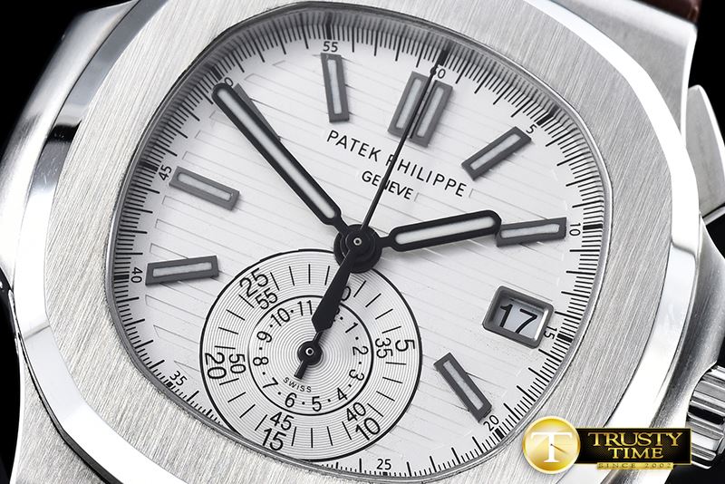 파텍필립 5980 Nautilis Chrono SS/LE White BP A7750 -PP0201C