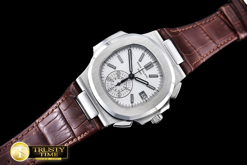 파텍필립 5980 Nautilis Chrono SS/LE White BP A7750 -PP0201C