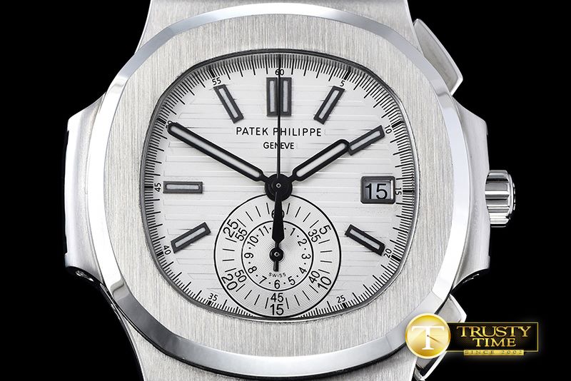 파텍필립 5980 Nautilis Chrono SS/LE White BP A7750 -PP0201C