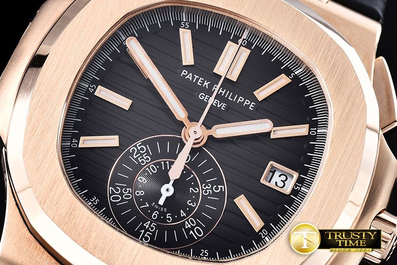 파텍필립 5980 Nautilis Chrono RG/LE Black BP A7750 -PP0202A