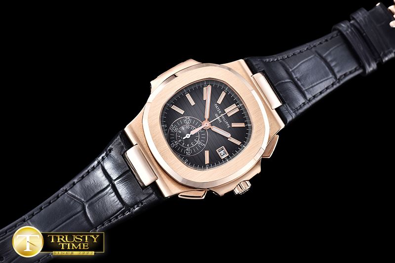 파텍필립 5980 Nautilis Chrono RG/LE Black BP A7750 -PP0202A