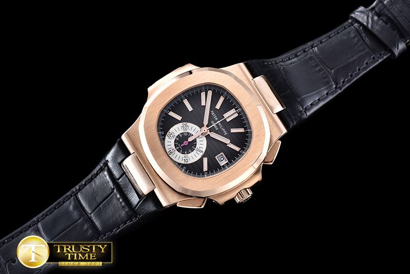파텍필립 5980 Nautilis Chrono RG/LE Black BP A7750 -PP0202C