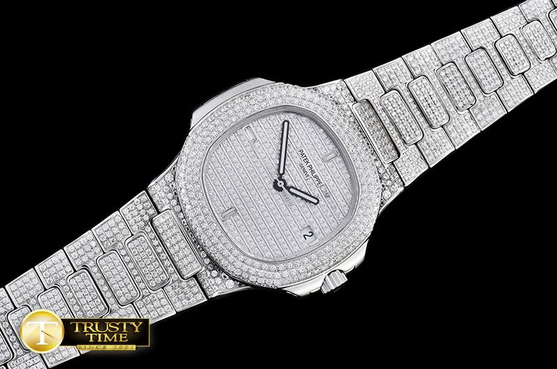 파텍필립 Nautilus Jumbo Ref.5711 Diamonds SS/SS Diams MY9015 Mod -PP0213